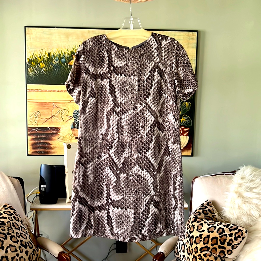 Olivaceous Python Dress